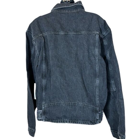 Etica Malloy moto jacket denim black ice edgy rocker sustainable capsule new med - Picture 11 of 13